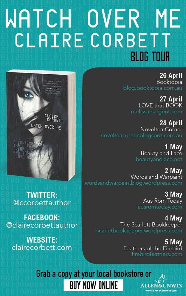 Watch Over Me blog tour poster